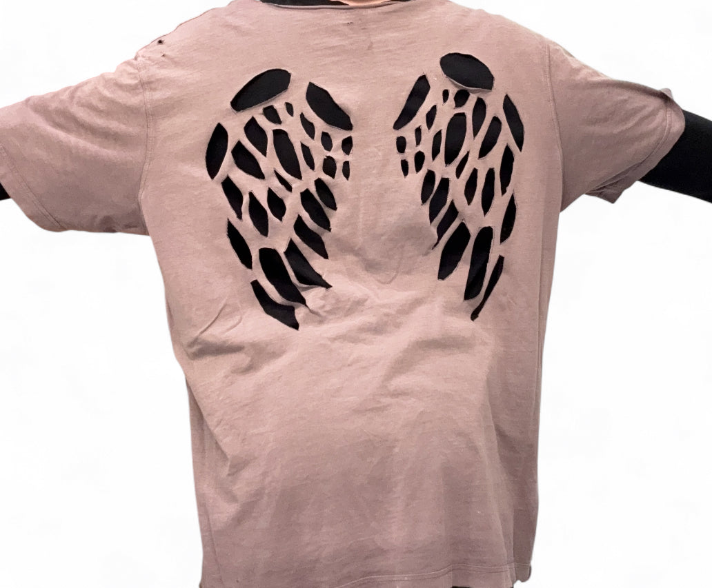 "Angel Wings" Cut Out T-Shirt